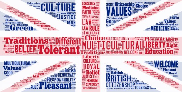 british values with background